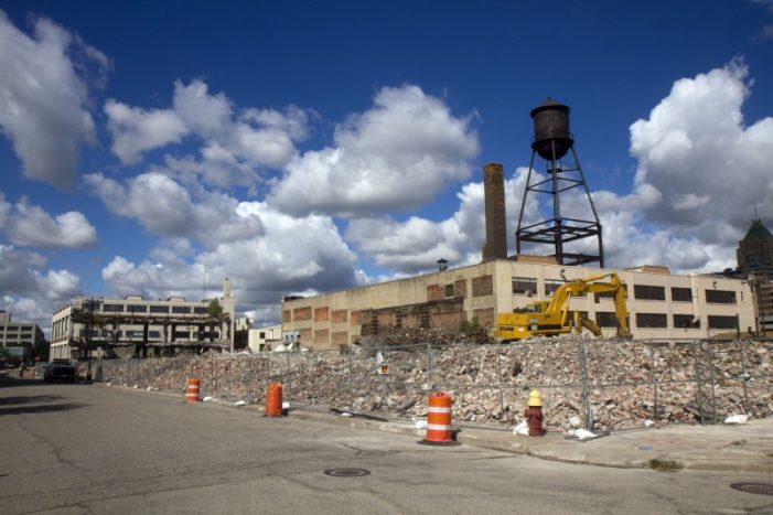 Historic industrial building makes way for parking lot; Midtown to get research center