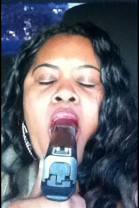 Godbee's alleged mistress posted this photo of herself with a gun in her mouth on Twitter.  