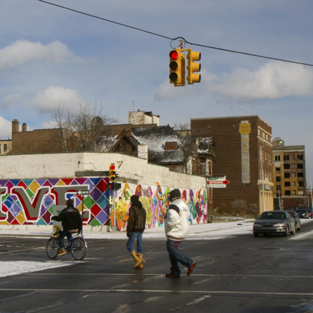 Detroit's rundown Martin Luther King Boulevard lined with abandonment