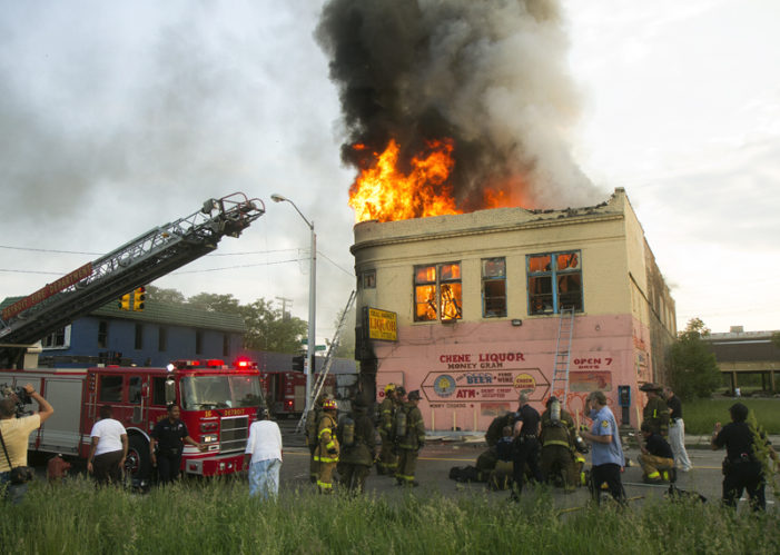 Owner: Liquor store closed for “break” when it erupted on fire, injuring 2 firefighters in Detroit