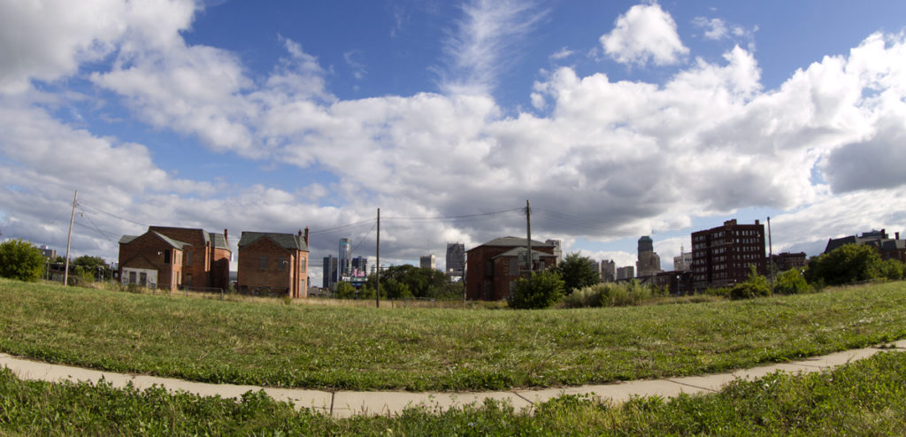 These empty lots on Edmund Place in Brush Park were up for auction. 