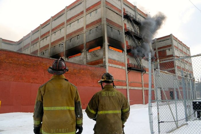 The sprawling factory fire that won’t stop burning in Detroit (photos, video)