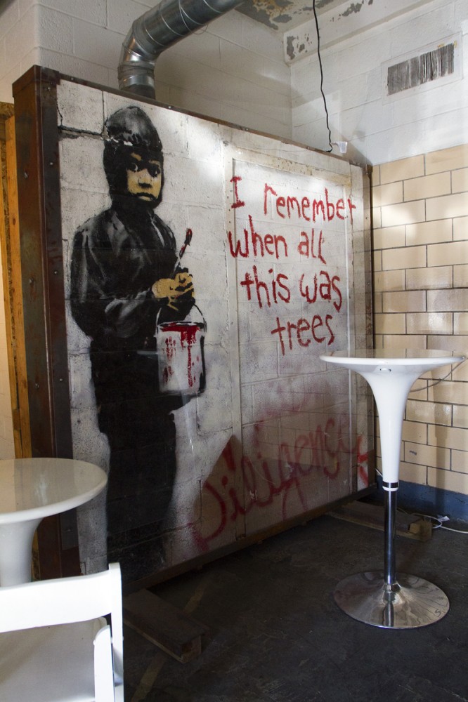 Banksy mural at 555 Gallery & Studios. (Steve Neavling/MCM