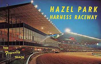 Hazel Park Raceway postcard