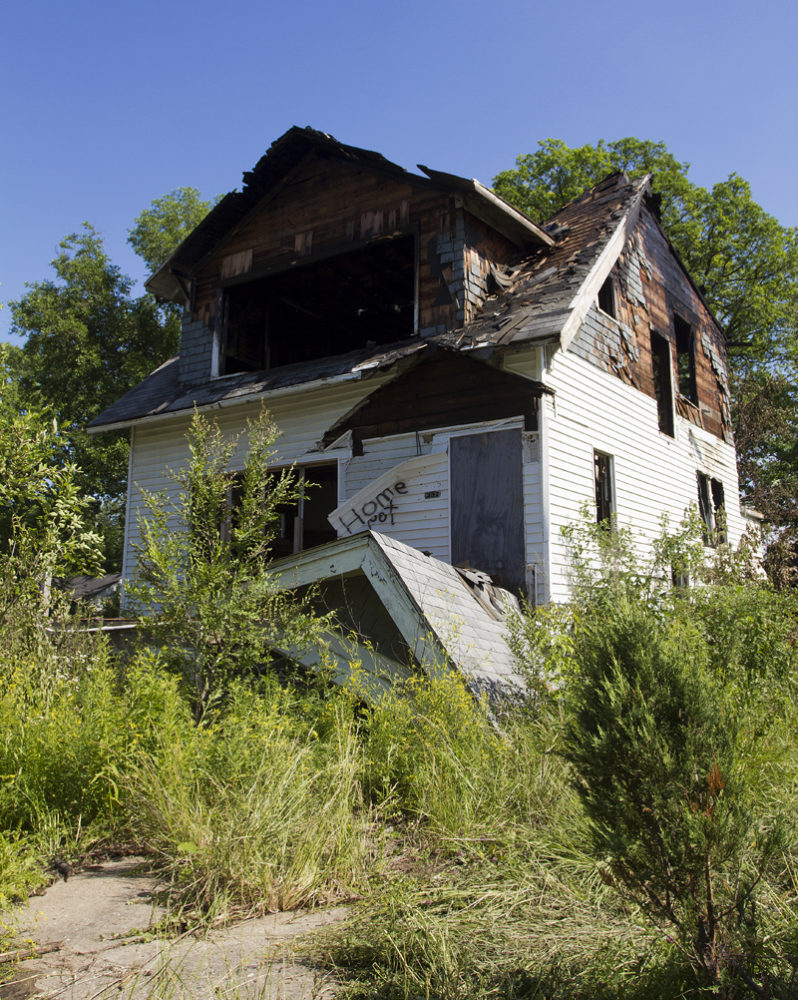Fire gutted this abandoned house at 167 W. Robinwood on June 22. 