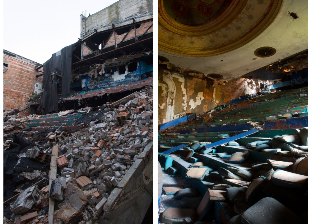 Eastown Theatre: July 2014 (left), October 2012. Photos by Steve Neavling