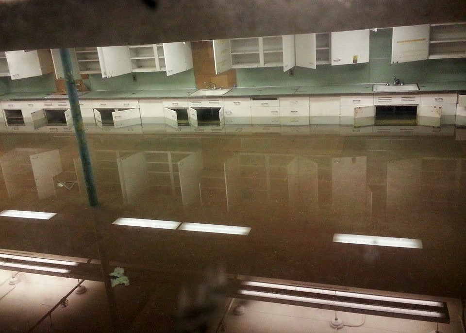 Van Zile Elementary School is submerged in water. By Dan Sommers III