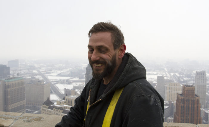 Meet the man crazy enough to fix iconic light atop Penobscot in downtown Detroit