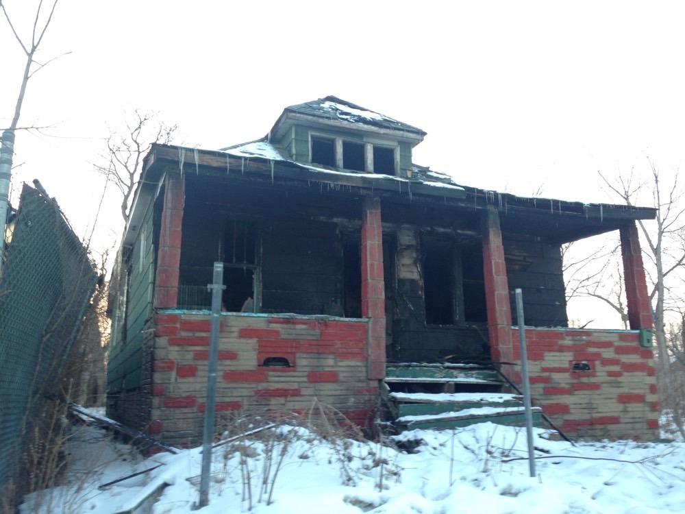 Fire ravaged this house at 13557 Conant. Via Motor City Mapping. 