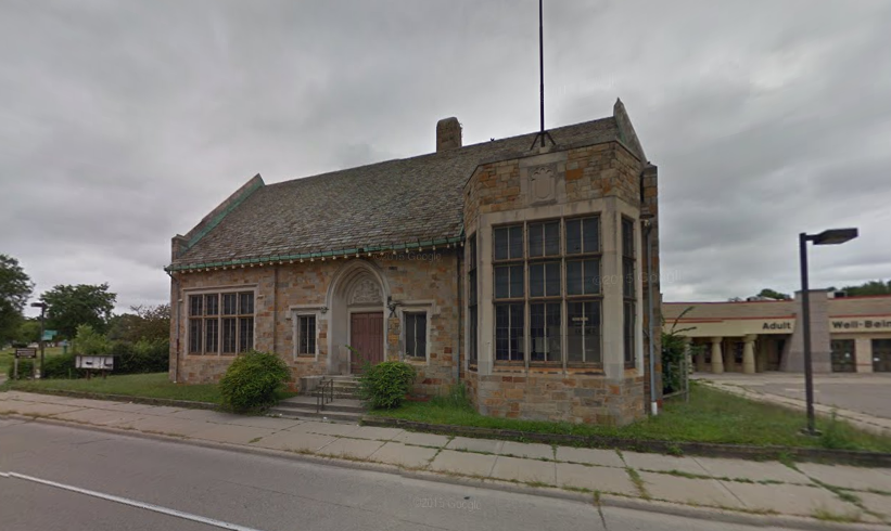 The old Redford Branch library could be demolished. Via Google Maps. 