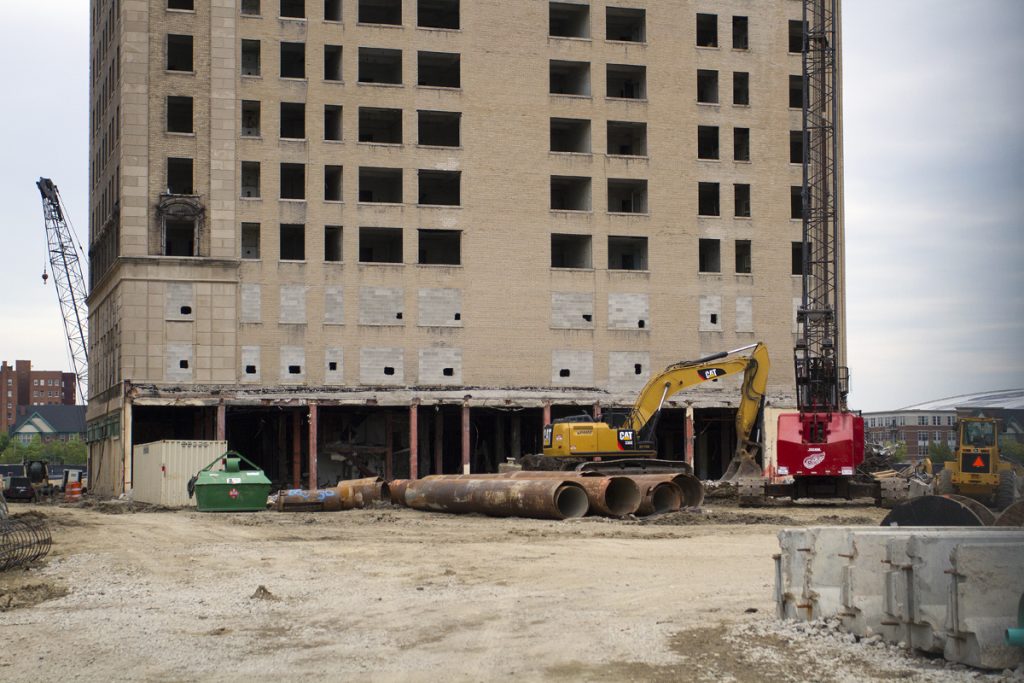 Demolition begins on the first level of the Hotel Park Avenue. Photo by Steve Neavling/MCM