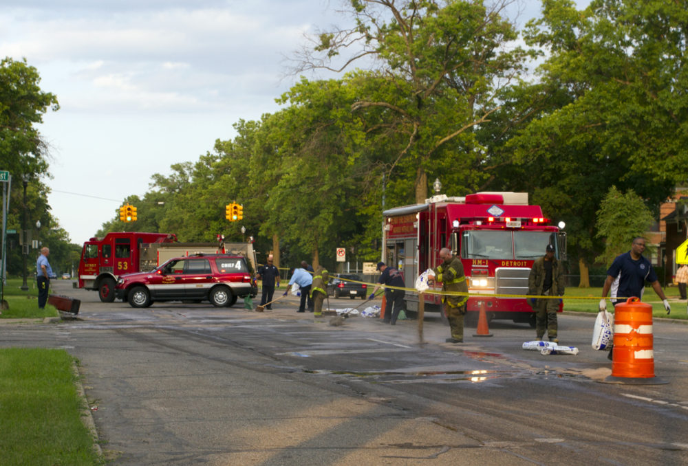 The gas tank caused a hazardous spill. Photo by Steve Neavling.
