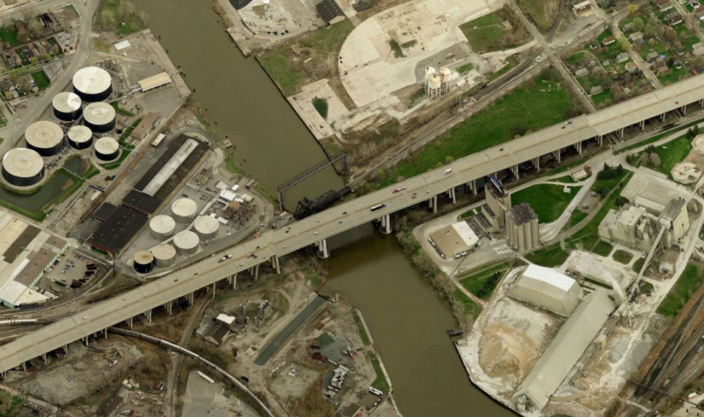 I-75's River Rouge Bridge via Bing Maps. 