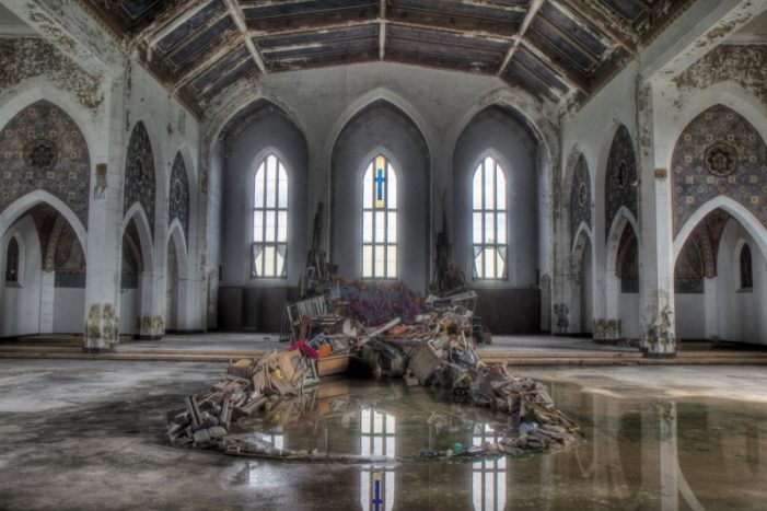 Mystery solved: Los Angeles artists created installation inside abandoned church
