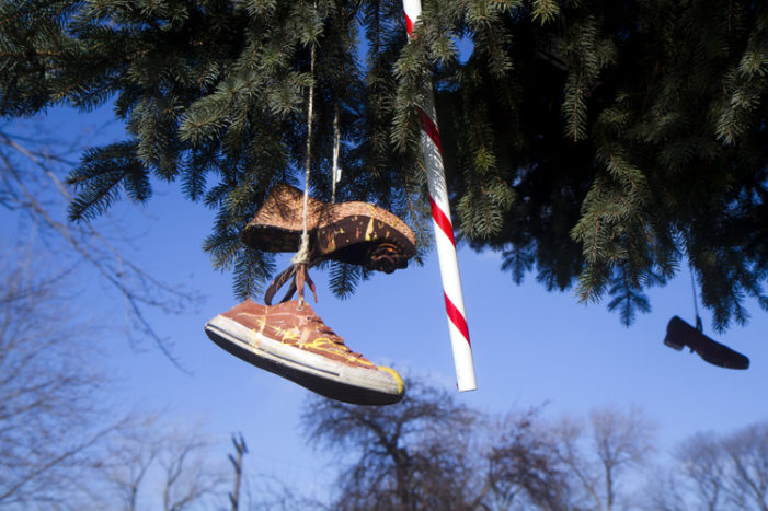 Heidelberg Project erects Christmas tree for Winter Solstice Celebration on city’s east side