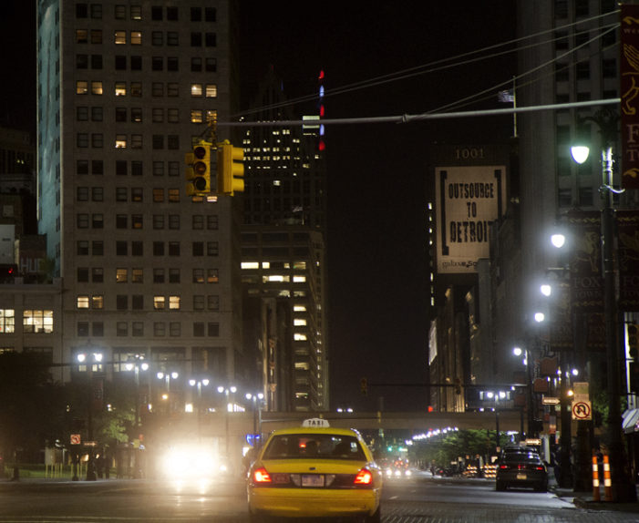 Traffic lights in downtown malfunctioned all night as Detroit boosters tried to impress ESPN