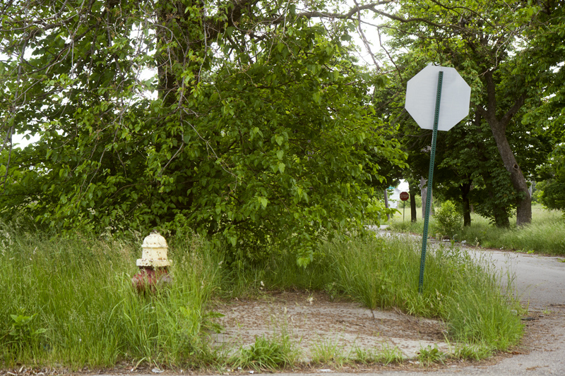 East side sidewalk