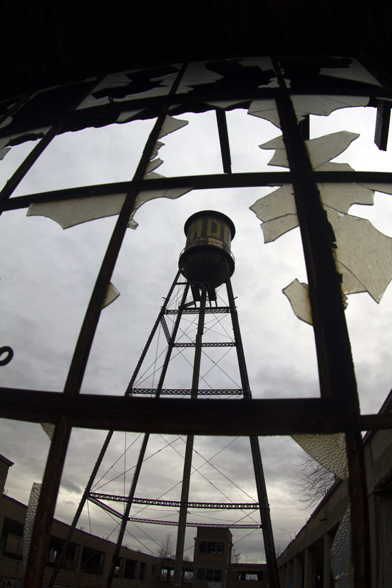 Thieves target massive water tower at Packard Plant in Detroit