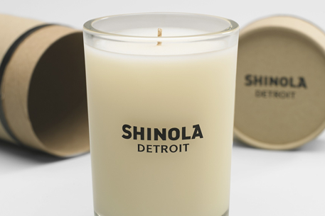 Wet cement candles? Leather bike locks? Shinola selling more than watches