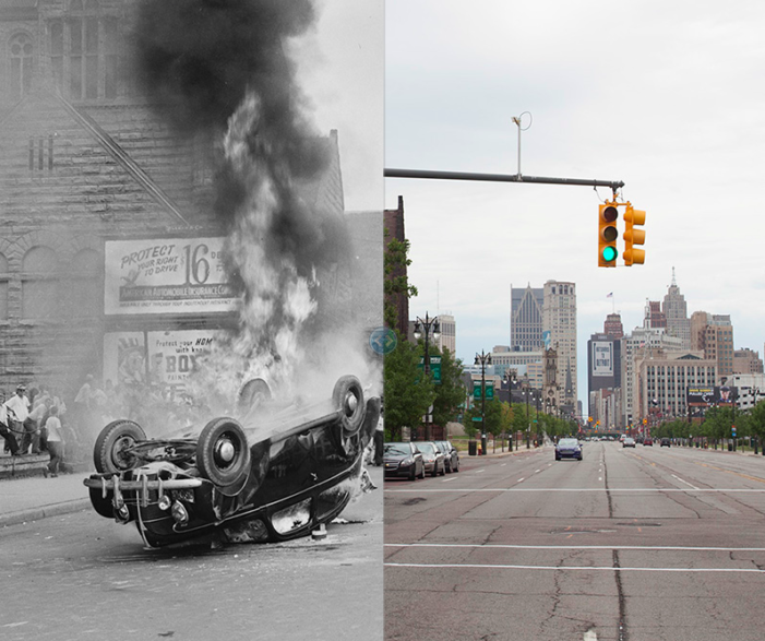 Interactive before-and-after photos of Detroit offer unrivaled look at city’s decline