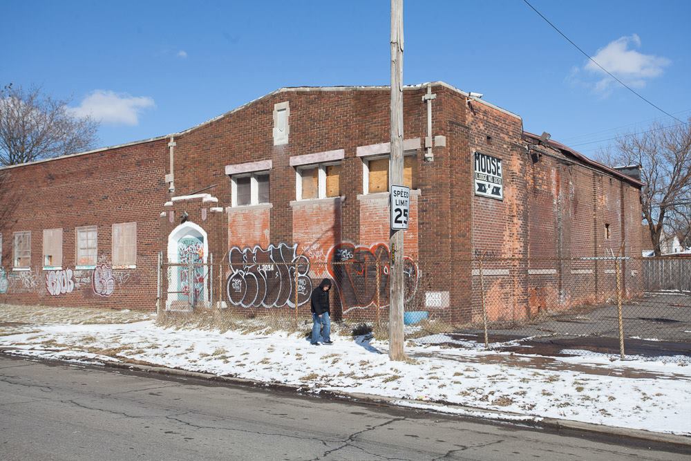 It will cost $50,000 to remove graffiti from this building in southwest Detroit. 
