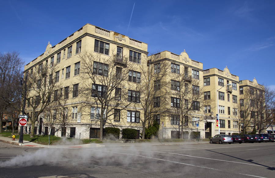 The Sheridan Court Apartments were built in 1921, replacing single-family homes built in the 19th century. 