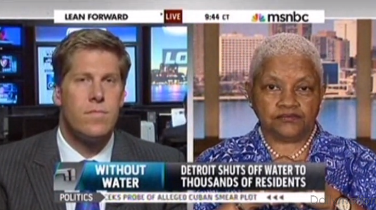 Detroit activist blasts local TV reporter on MSNBC