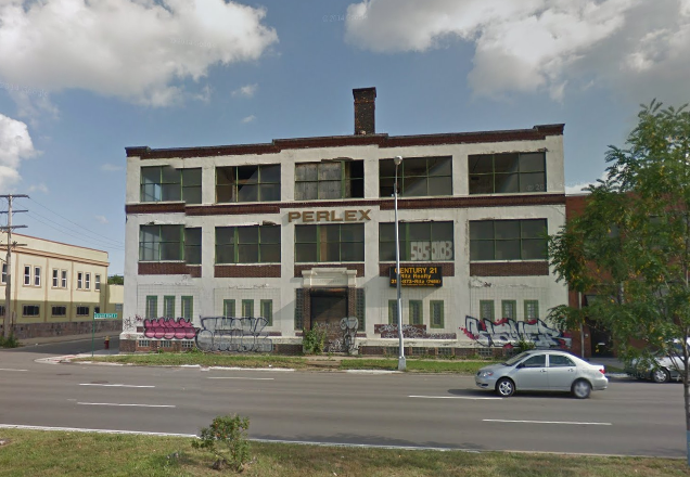 This commercial building at 2821 E. Grand Blvd. Taxes owed: $3,758. 