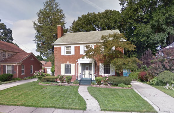 This two-story brick house is at 16603 Warwick. Taxes due: $13,141.  