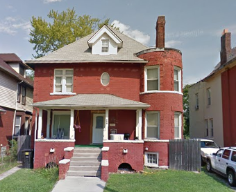 Two-story brick house at 700 W. Euclid. Taxes owed: $20,900.  
