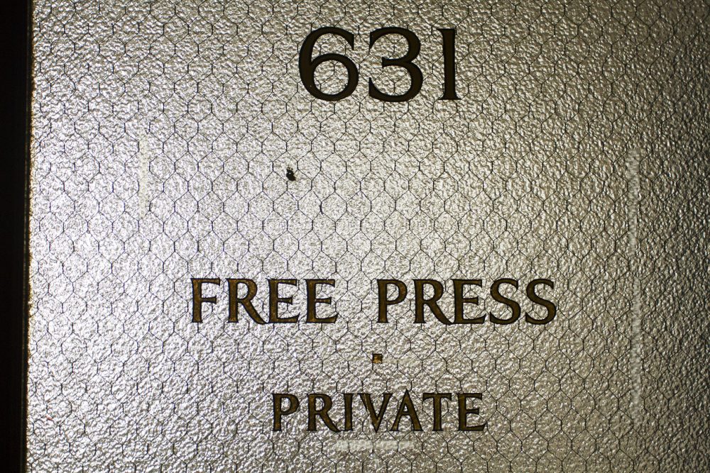Free Press, newspaper, abandoned building, Lafayette, DDI, Albert Kahn
