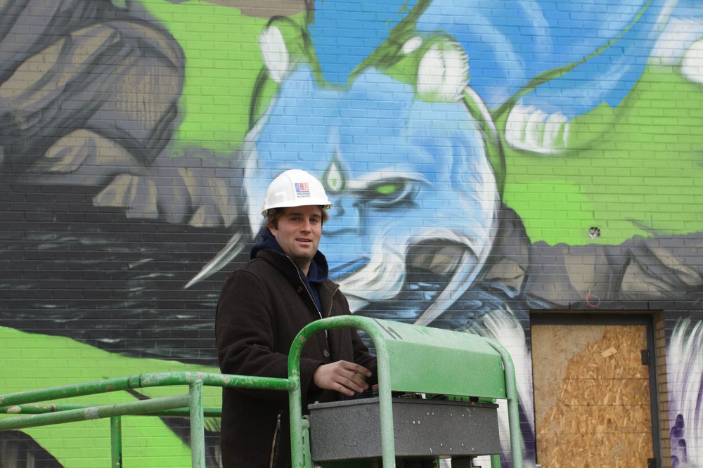 Derek Weaver of 4731 Group is curating the mural project. 