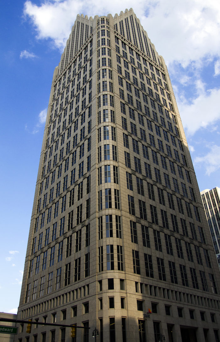 Postmodern skyscraper in downtown Detroit hits market for $100M