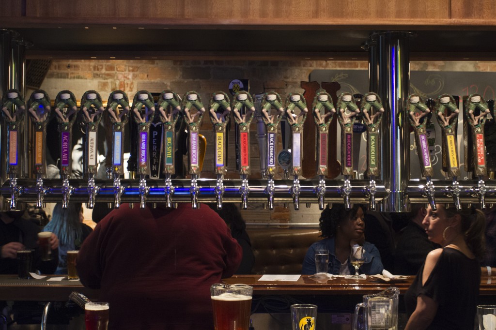 There are 130 beers on tap. 