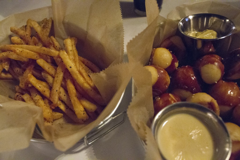 Two appetizers, including the popular "crack fries."