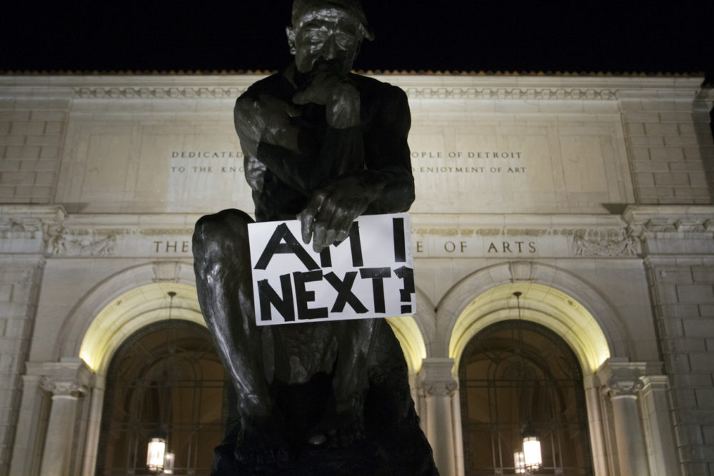 Detroit Institute of Arts during a protest in 2014. Photo by Steve Neavling. 