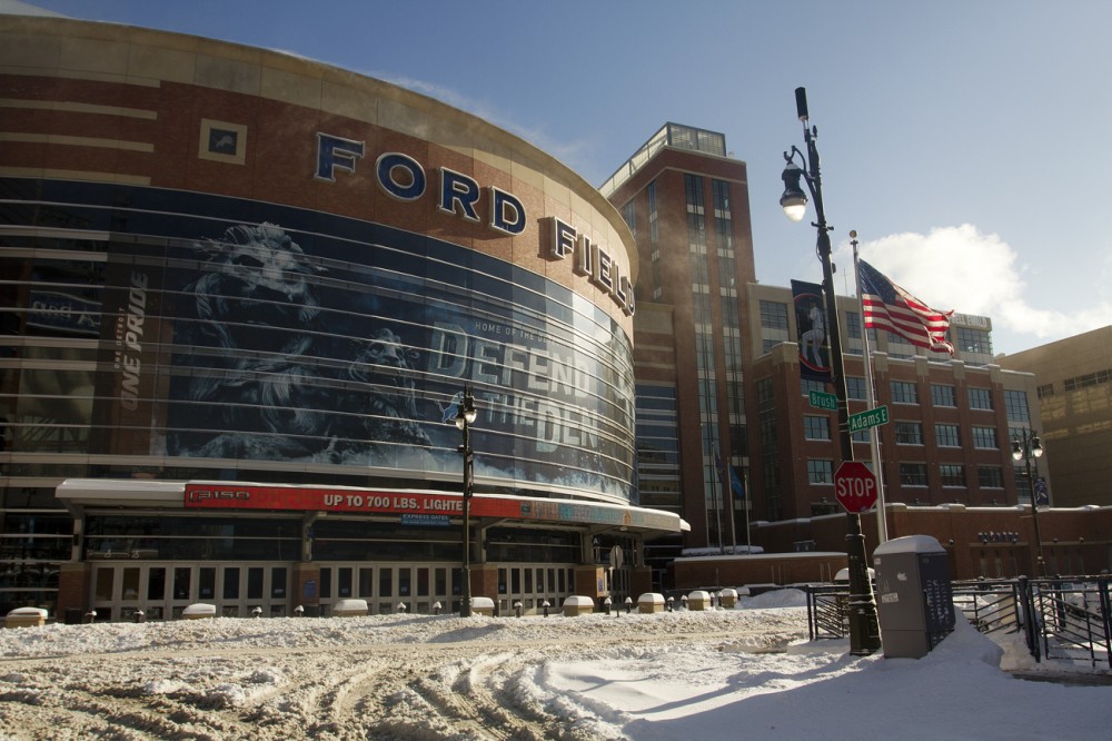 Ford Field, home of the Lions. 
