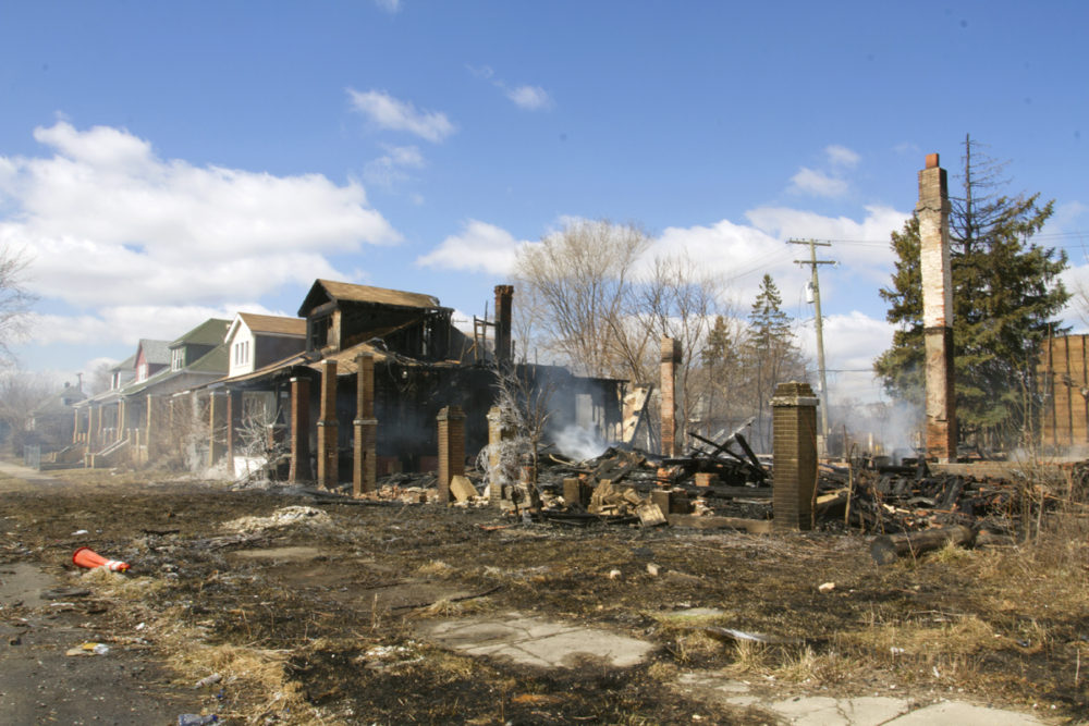Three houses were leveled and one destroyed in a fire Saturday morning on Delta. 