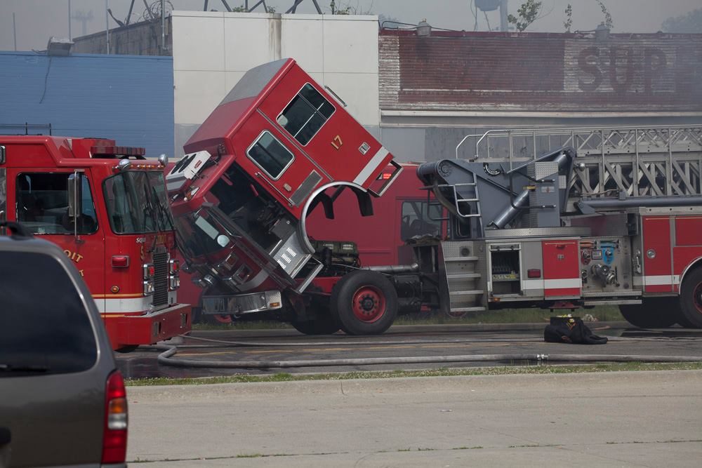 Ladder 17, one of the busiest rigs, broke down at the scene of a fire. 