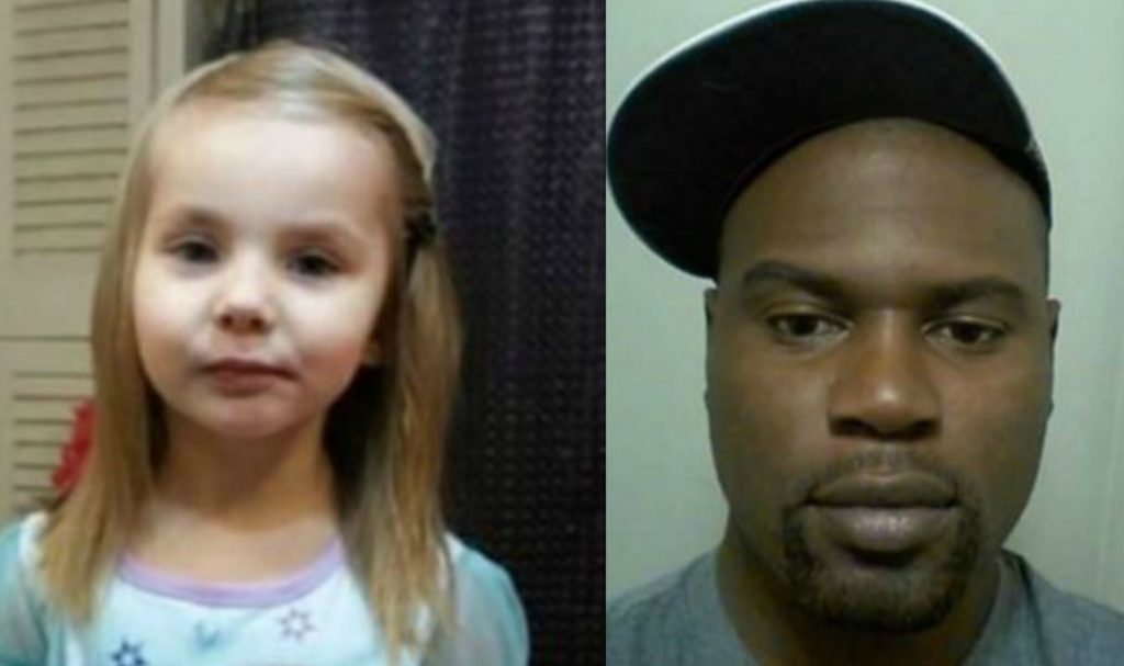 Pictured are 4-year-old Savannah Walker and the suspect, Marcus Hightower, 33. 