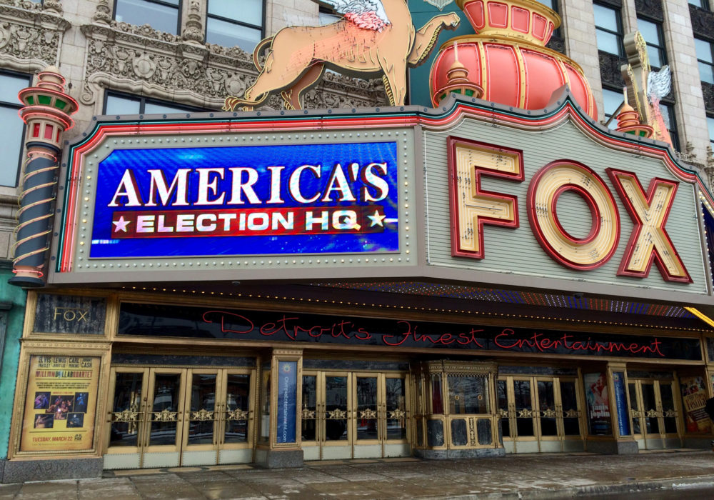 The GOP debate will take place tonight at the Fox Theater in downtown Detroit. Photo by Steve Neavling. 