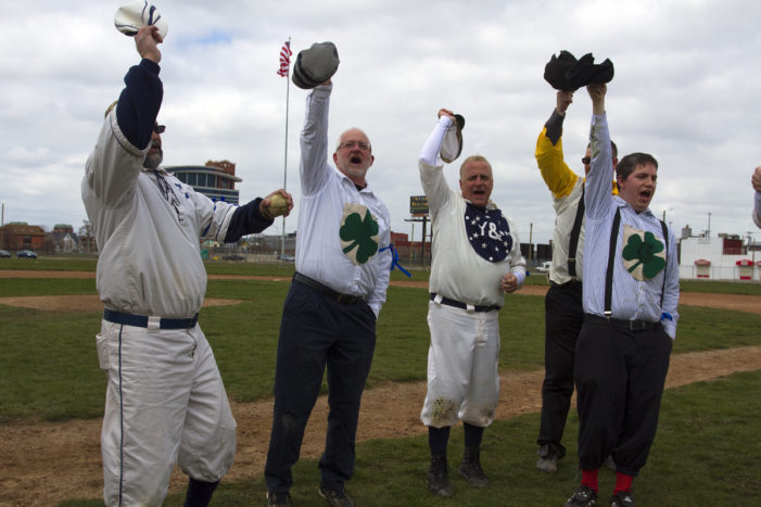 Photos: Fans say farewell to Navin Field with a vintage baseball game