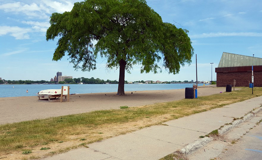 Belle Isle was virtually empty outside of the Grand Prix area because no one is allowed to drive to the island. Photo by Chuck Goodine. 